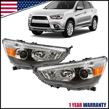 Pair For 2011-2019 Mitsubishi Outlander Sport Headlight Headlamp Left+Right Side