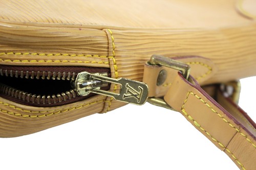 Auth LOUIS VUITTON Danube Epi Leather Yellow Mustard Crossbody Bag Used France - Picture 24 of 24