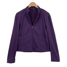 Kenzie Jacket Womens Size 8 Purple Solid Casual Long Sleeve Full Zipper