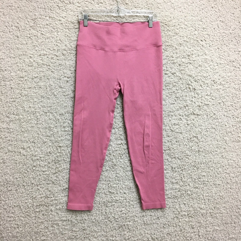 victoria-secret-vs ribbed crop pull on stretch leggings