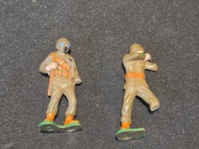 Vintage Toy Soldier Lot of 2 - Damaged WW2 Infantry Figures Troopers