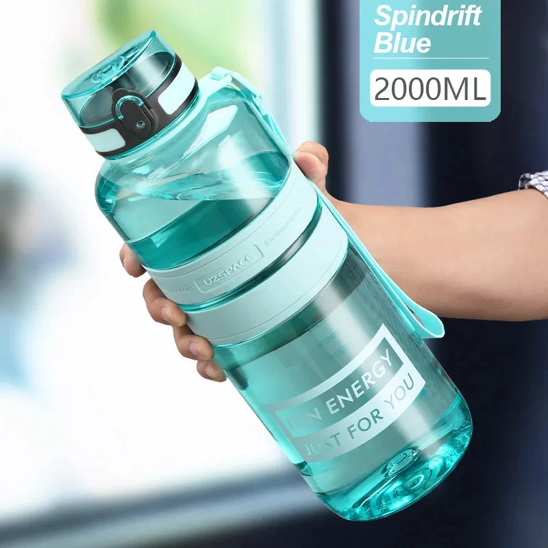 1.5L/2L Large Sport Water Bottle BPA-Free Leakproof Shaker for Outdoor Fitness - Image 4 of 4