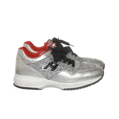 Hogan, Sneaker, Größe: 38 1/2, Silber/Rot/Schwarz, Damen #IVq - Bild 1 von 4
