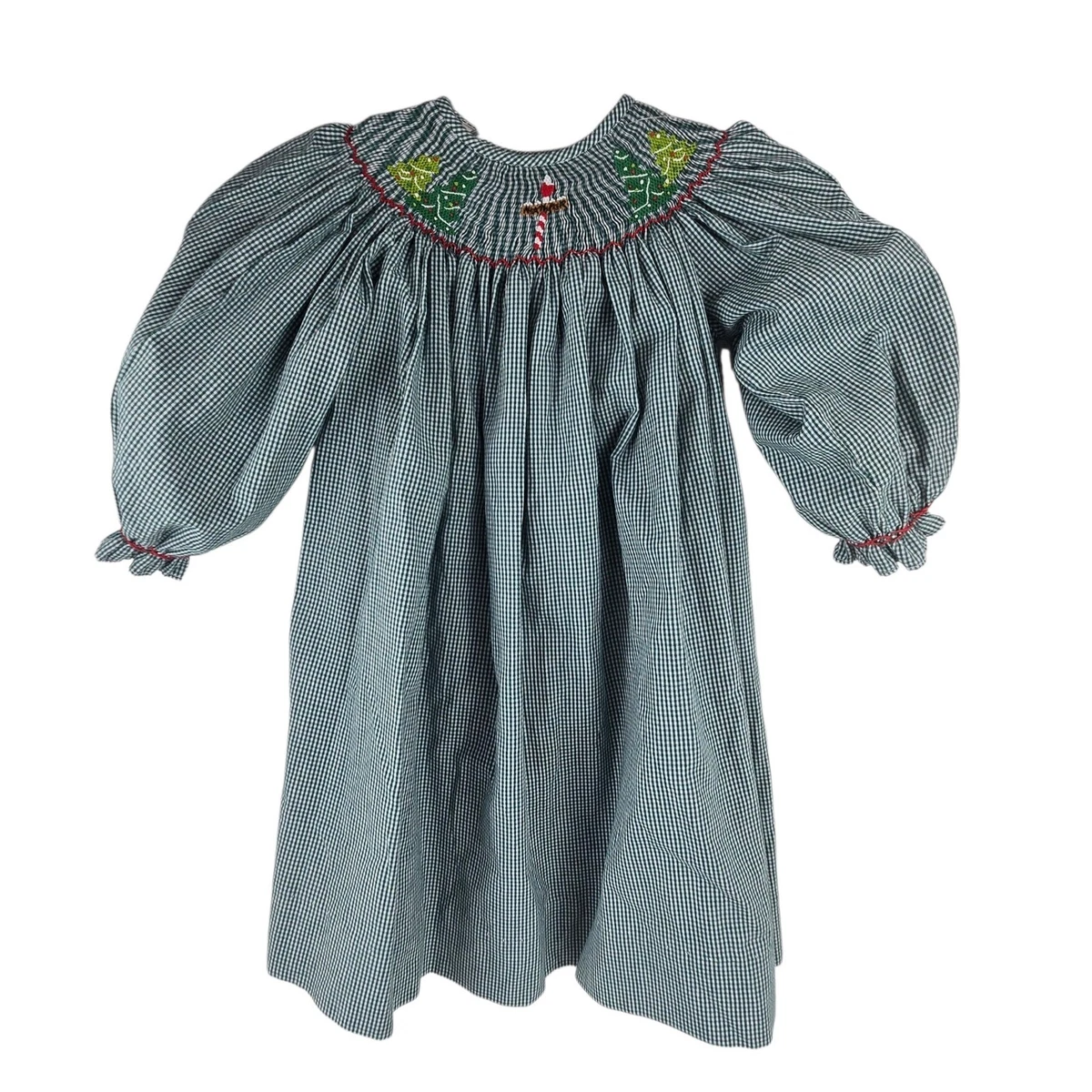 green gingham elsa smock midi dress NOBODY'S CHILD Elsa Seersucker Gingham Midi Dress