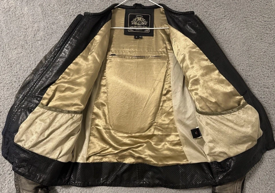 Мужская коричневая кожаная мотоциклетная куртка Roland Sands Design RSD S BARFLY - Изображение 3 из 4