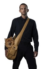 NOAH  PAW DOG SLING CARRIER FOR SMALL DOGS 5-18LB, DOG SLING - BEIGE