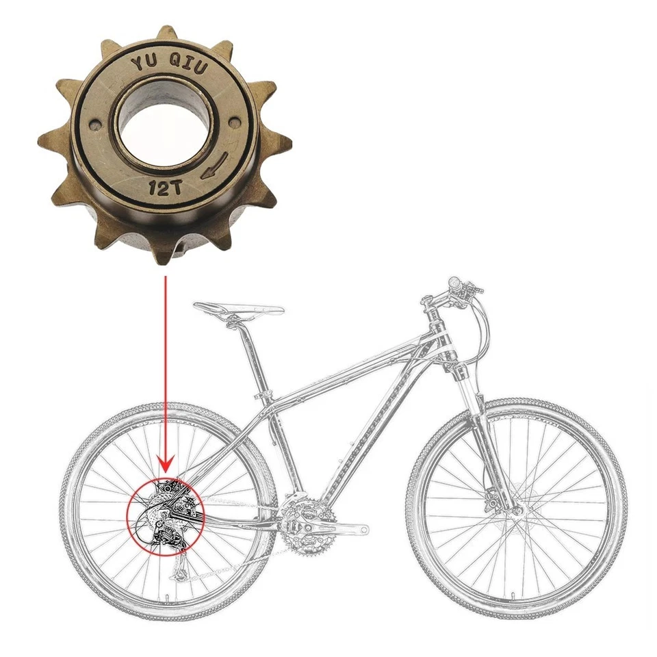 1pc 12T 14T 16T Teeth 34MM Single Speed Freewheel Flywheel Sprocket Bike Gear - Image 3 of 4