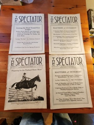 4 Piece,The Spectator Magazine,Portland,Oregon,1924,horse show and more articles