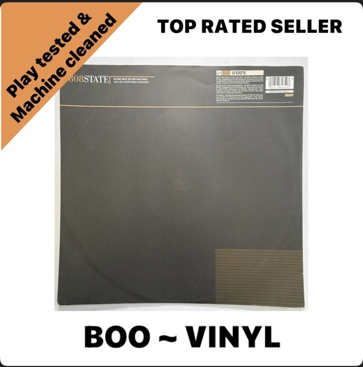 808 STATE IN YER FACE ZTT ZANG14T UK VINYL 12” HOUSE TECHNO VG+ / VG+
