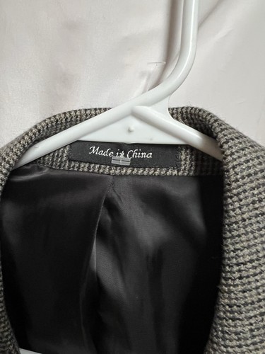 Chaqueta Blazer CHAPS Lana de Cordero Para Hombre 38R Gris Abrigo Deportivo Clásico Lana Traje Abrigo - Imagen 8 de 9