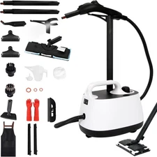 Steam Cleaner 21 Accessories 5 Mins Quick Heating 1800W Floor Windows Grout Tile