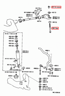 Genuine Hilux LN166 LN165 LN131 LN112 LN111 Front Torsion Bar