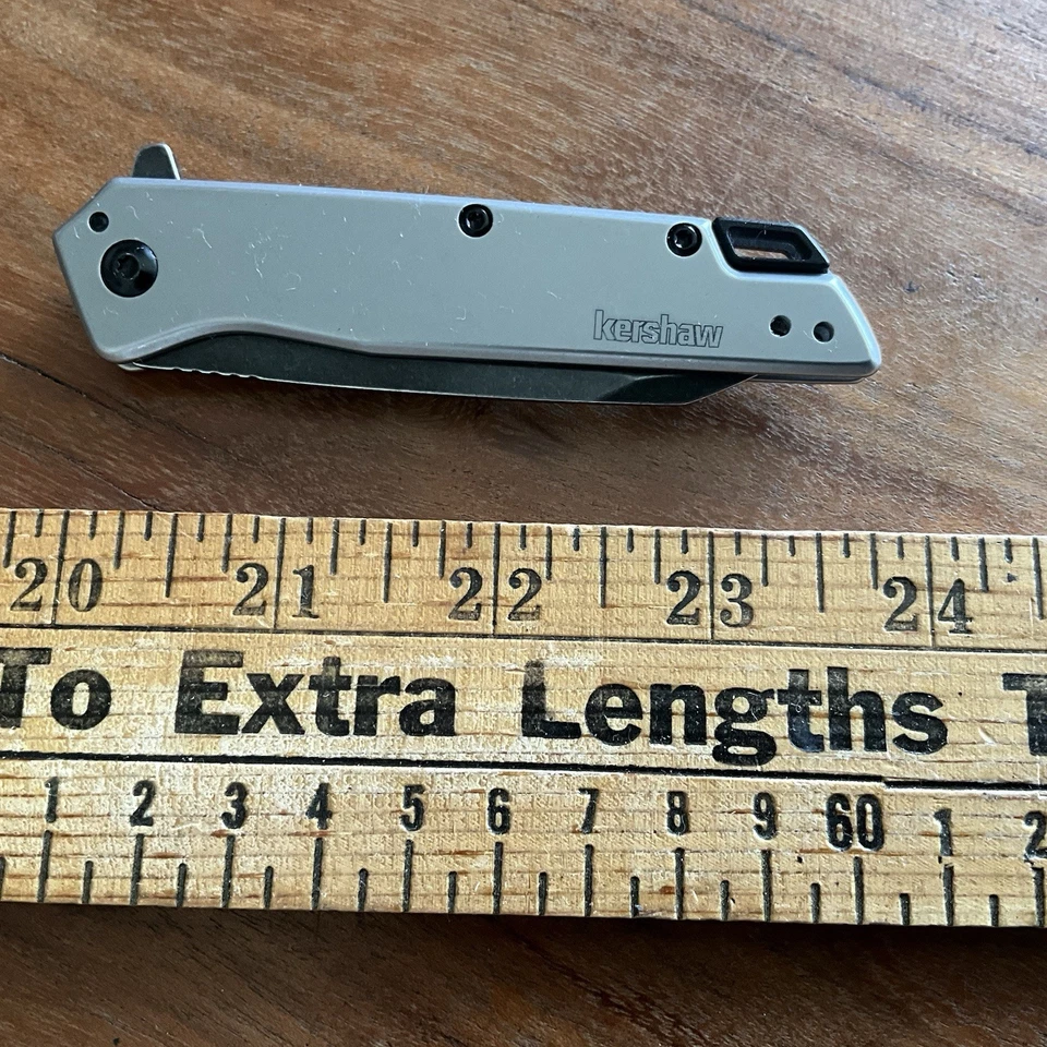 Kershaw Misdirect Flipper Knife Reverse Tanto Combination Blade Model 1365ST - Image 4 of 4