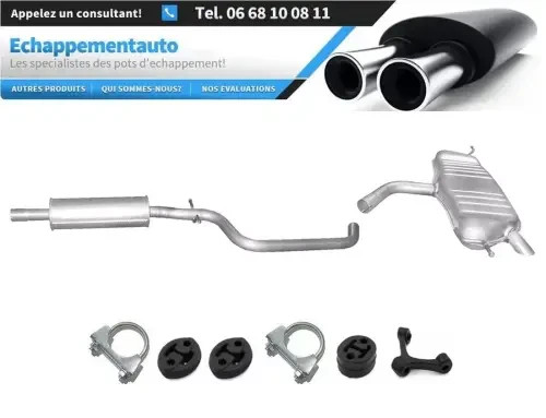 Pot d'échappement VW Golf V 1.6 avec silencieux arrière central complet 2004-2008
