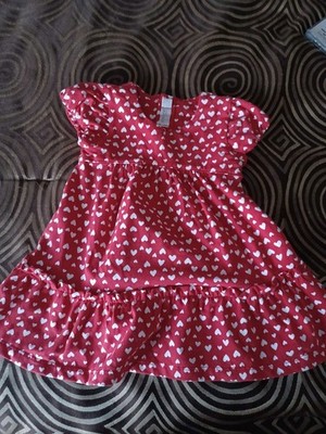 Mayoral Baby Mädchen rot und weiß Herzen Kleid Alter 6-9 Monate