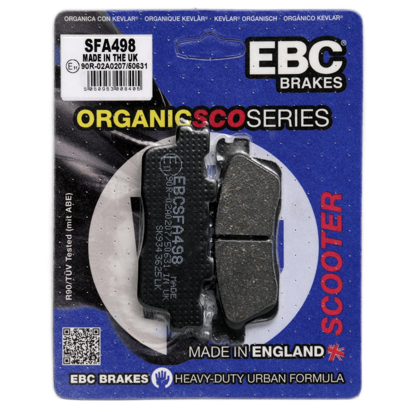 KAWASAKI J 125 SE - SC 2016-2021 EBC SFA498 Organic Scooter Brake Pads Rear