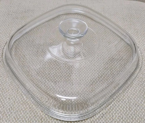 VINTAGE CORNING WARE/PYREX A-12-C SQUARE 10 INCH GLASS REPLACEMENT LID
