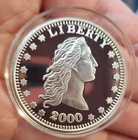 2000 Flowing Hair Dollar design |.999 Silver 1oz Round | Medal Rare Coin Design