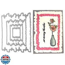 Metal Torn Edges Dies - Card Puzzle Dies and Embossing Stencils, Ideal for DI