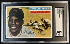 1956 Topps Willie Mays #130b Giants SGC 5