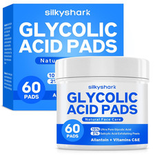 Glycolic Acid Resurfacing Pads 60 Count , 10 Ultra Pure  2 Salicylic Acid, E