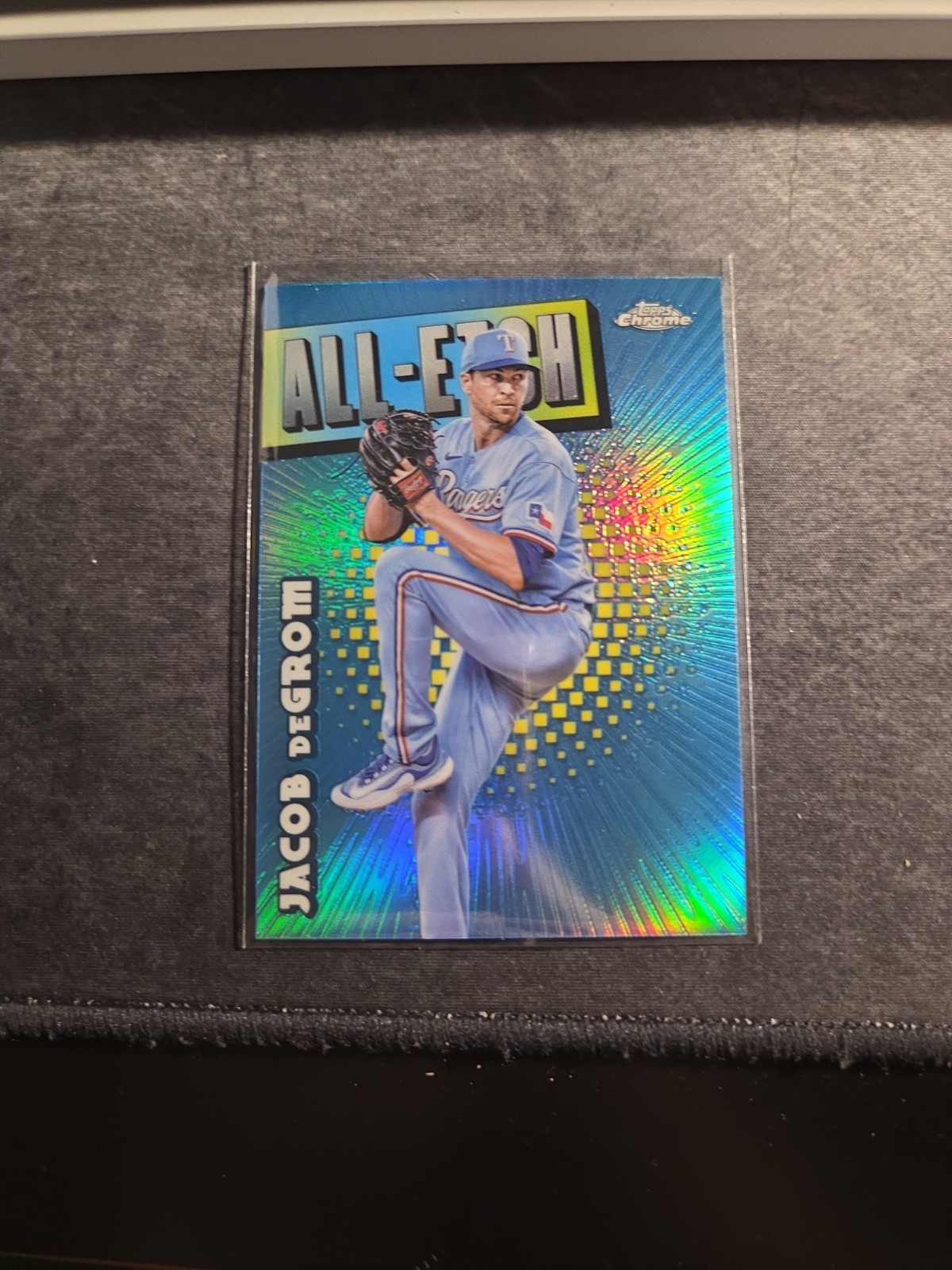 Jacob deGrom #CAE-5 Baseball Cards 2025 Topps Chrome All Etch trading card — raw and PSA graded price guide