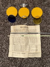 Vtg Lot of 3 KODAK Series VI Portra lens filters  Adapter Ring 26 Yellow, Blue