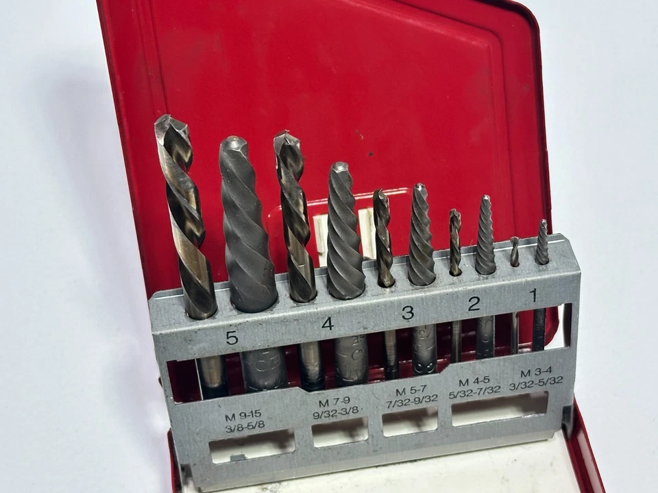 Juego de brocas y extractores de cobalto Matco Tools USA DEK10 LH 10 piezas en estuche rojo Foto 2 de 4