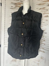 TEMPCO vintage down puffer vest BLACK M/L snap USA