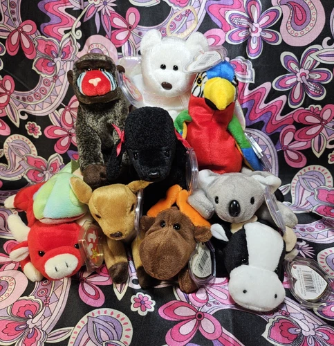 10x BEANIE BABIES LOT ~ Mint MWNMT Very Near Mint ~ TY Plush Stuffed Animal VTG