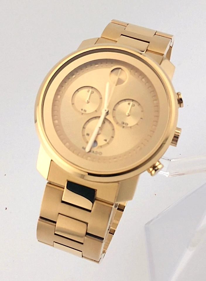 Reloj Movado Bold Cronógrafo PVD Chapado en Oro/Modelo SS #01.1.34.6156 - Pantalla Foto 3 de 4