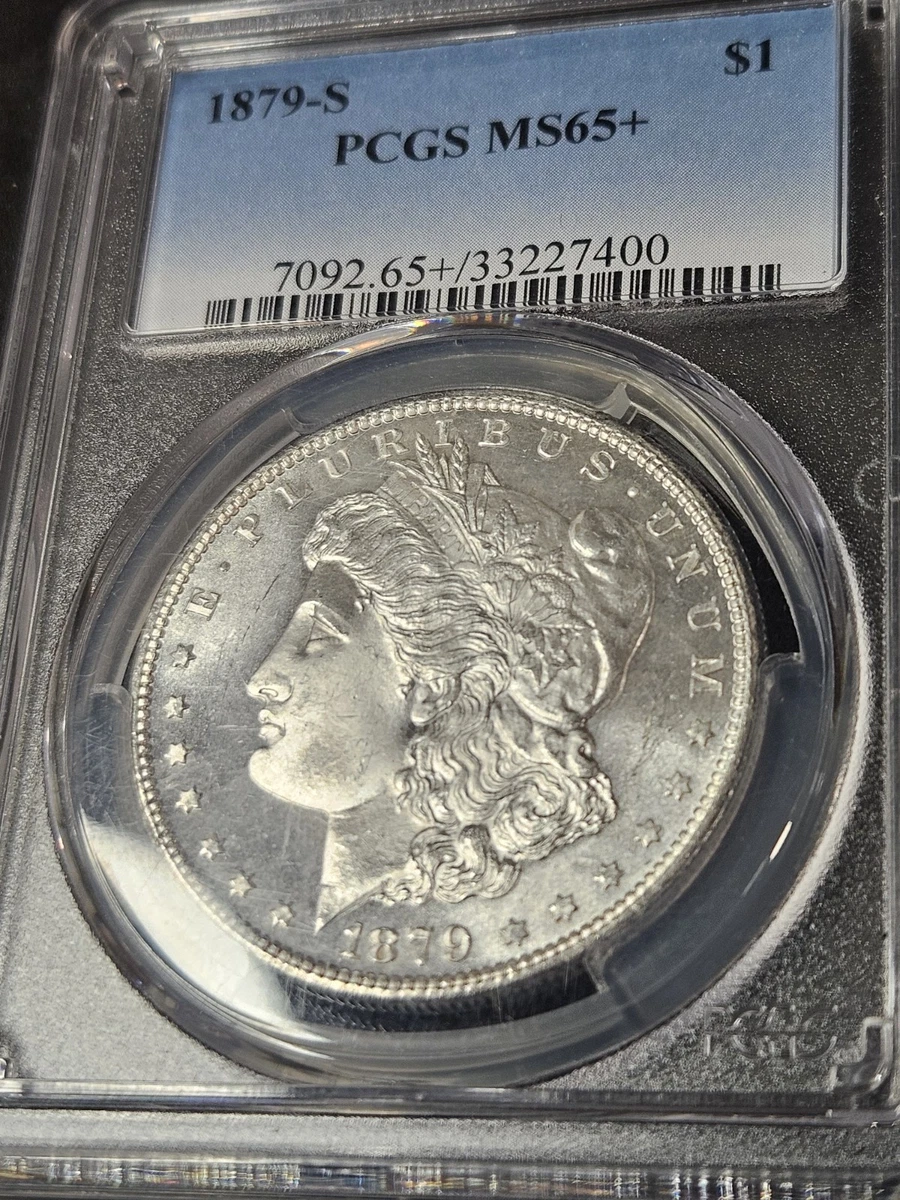 PCGS Certified MS 65 Graded 1879 Year Morgan US Dollars (1878-1921