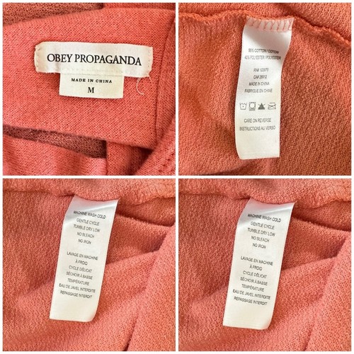 #T38 OBEY PROPAGANDA Ladder Back Light Weight Sweatshirt SZ M $89 - Picture 10 of 10