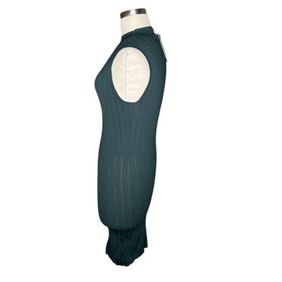MARCIANO BY GUESS Chenille Green Zoe High Neck Tank Sweater Dress Women's  Large | eBay