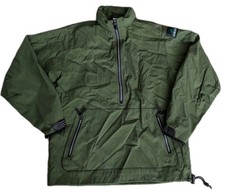 Vtg Adidas Equipment Mens Anorak Half Zip Jacket Green Mesh Lines Hooded Sz S