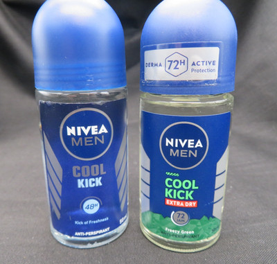 (Pack of 2) Nivea 48h Cool Kick & 72h Freezy Green Roll On Anti-Perspirant 50ML