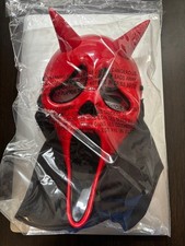 Twarz ducha Czerwony diabeł Maska na krzyk, Rogi Halloween Straszny Cosplay Wielkanoc Nieograniczona