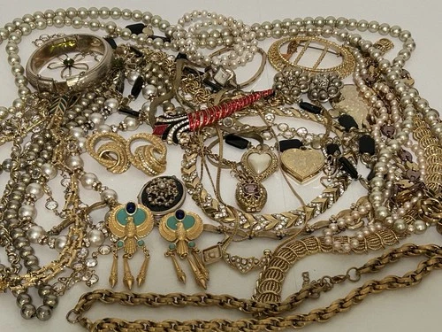 New ListingVintage Gold-Tone Jewelry Lot Dior Anne Klein Trifari Monet Joan Rivers  READ