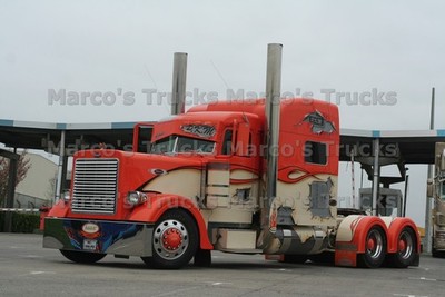LKW Foto Peterbilt 379 Truck Frankreich orange PKM Patriot Hélène #n9pe