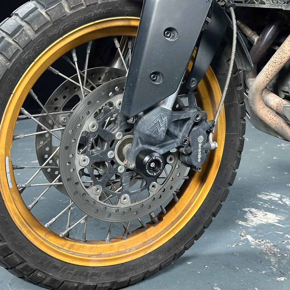 Protector de choque deslizante de eje de horquilla de rueda delantera trasera para Moto Morini X-Cape 650 2021-25 Foto 3 de 4