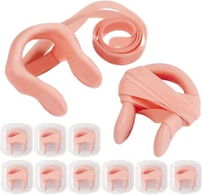 10 Pack Silica Gel Nose Clips with Elastic Strap for Swimming Nose Plugs for Adu