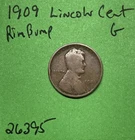 1909-P Lincoln Wheat Cent / Penny 1c Good Rim Bump See Pictures