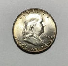 1950 franklin Half Dollar Choice BU+ Full Bell Lines Touch of Color