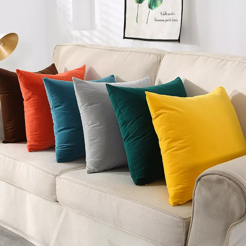 Decorative Velvet Throw Pillow Covers Set of 2 Sofa Cushion Cover for Sofa Couch