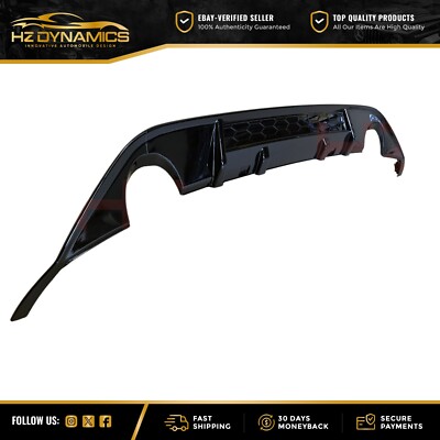 FOR VW GOLF MK7 GTI GTD REAR GLOSS BLACK DIFFUSER VALANCE BUMPER 2013 2016 UK