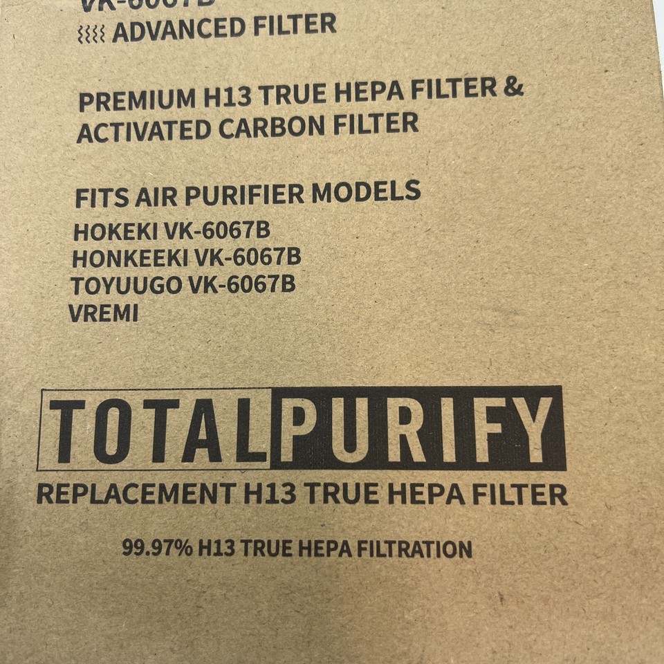H13 HEPA Filter VK6067B Replacement Carbon Filter Hokeki Vremi Air