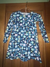 Hanna Andersson 120 Girls Dress Blue Purple Teal Floral