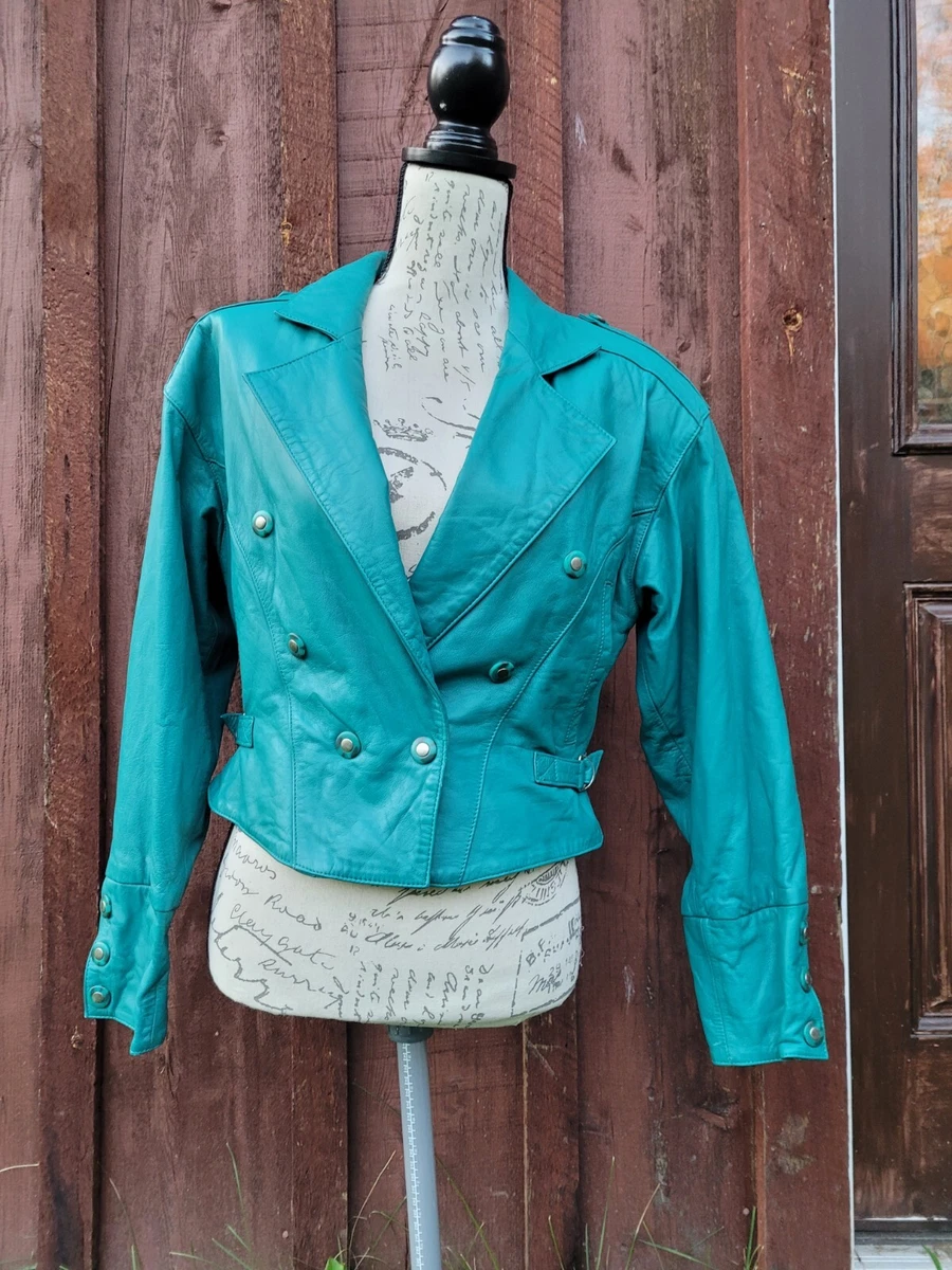 Aqua shop leather jacket