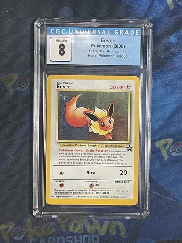 Pokémon Eevee Black Star Promo #11 - CGC 8 NM/Mint PSA BGS *Nice Swirl*