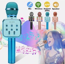Wireless Bluetooth Microphone Led Karaoke Ktv Party Handheld Mic Speaker Player